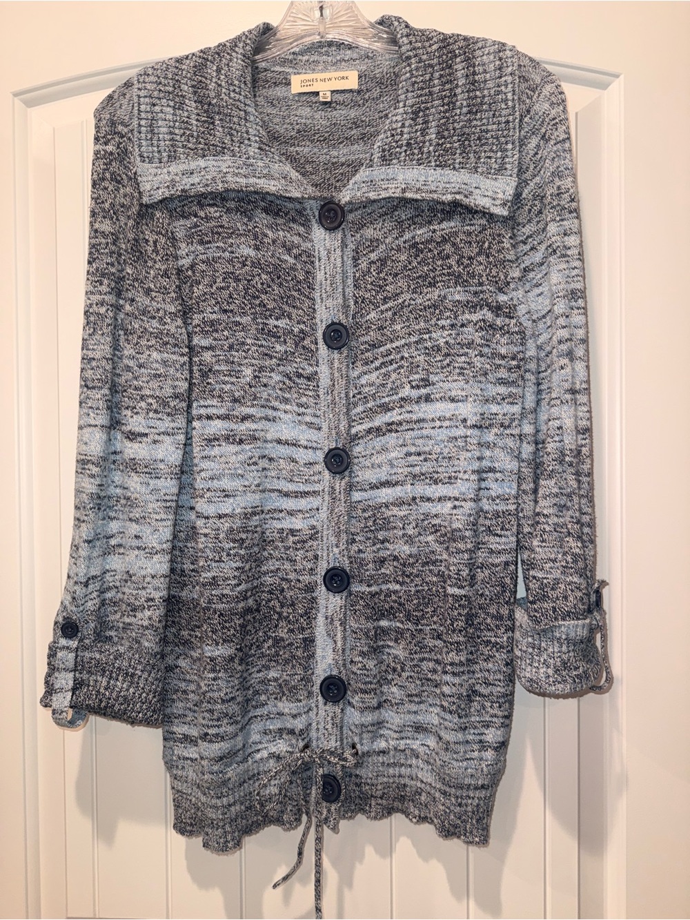 Jones New York Gray Marled Button-Front Women’s Cardigan